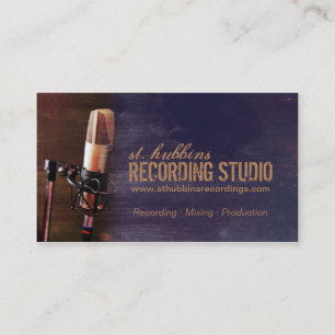 Microfoon Music Studio-Visitekaartje Visitekaartje