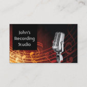 Microfoon opnamestudio Visitekaartje (Voorkant)