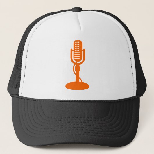 Microfoon - Oranje Trucker Pet (Voorkant)