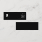 microfoon oude stijl skinny visitekaartje links (Voorkant / Achterkant)