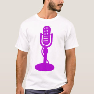 Microfoon - Paars T-shirt