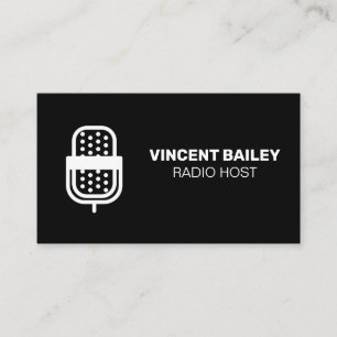 Microfoon Radio Presentator Podcast Visitekaartje