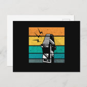  microfoon Retro Singer Karaoke Mic Gift Briefkaart (Voorkant / Achterkant)