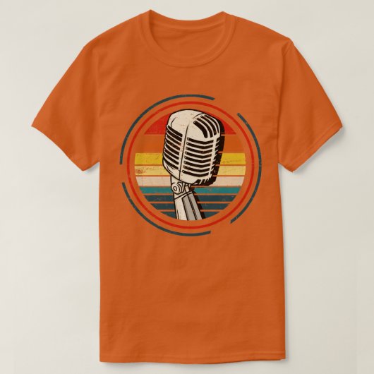 Microfoon Retro Singer T-shirt (Design voorkant)