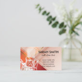 Microfoon / Rood Oranje Achtergrond Visitekaartje (Staand voorkant)