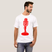 Microfoon - rood t-shirt (Voorkant volledig)