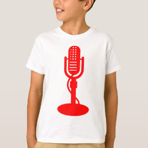 Microfoon - rood t-shirt