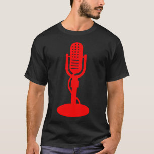 Microfoon - rood t-shirt