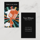 microfoon singer muziek Visitekaartje (Voorkant / Achterkant)