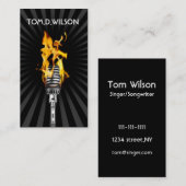 microfoon singer muziek Visitekaartje (Voorkant / Achterkant)