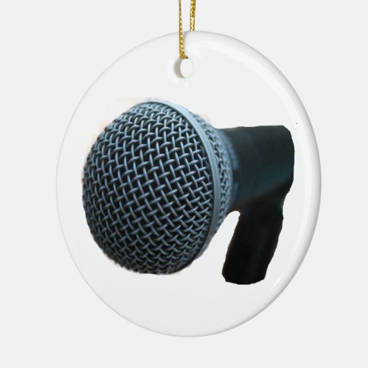 Microfoon sluit microfoonuitsnijontwerp af keramisch ornament (Links)