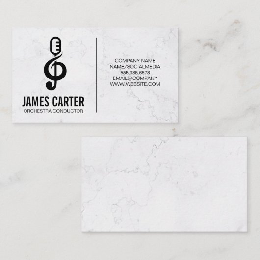 Microfoon Sound Note Logo Visitekaartje (Voorkant / Achterkant)