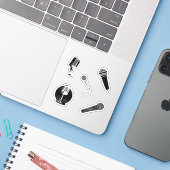 Microfoon Stickers (Laptop met iPhone)
