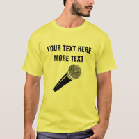 Microfoon t shirt voor karoake muziekzingende part