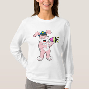 Microfoon van konijnenpolitie t-shirt