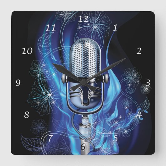  microfoon vierkante klok (Voorkant)