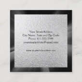 microfoon vierkante visitekaartje (Achterkant)