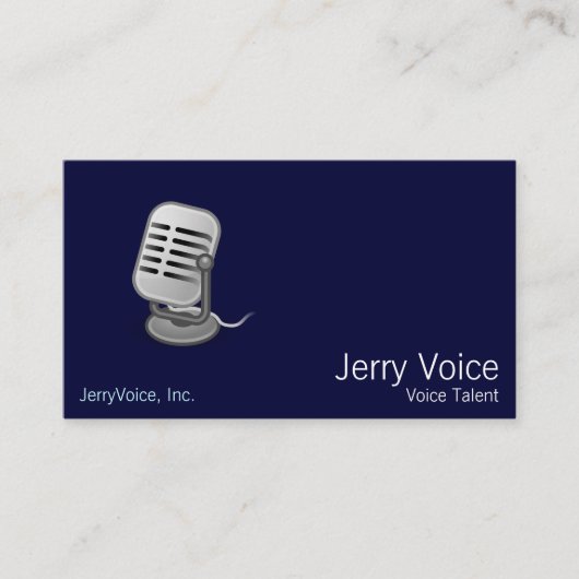 microfoon visitekaartje (Voorkant)
