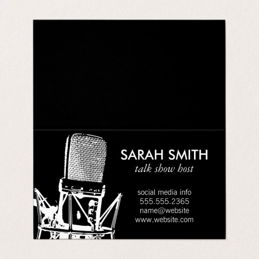 Microfoon | vlogger | podcast visitekaartjes (Buitenkant ongevouwen)