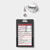 Microfoonbadge Badge (Achterkant met uittrekbare clip)