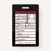 Microfoonbadge Badge (Achterkant)