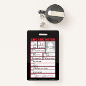 Microfoonbadge Badge (Achterkant met intrekbare)