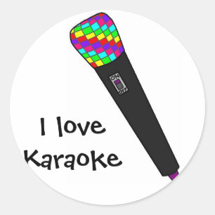 microfoondisco ronde sticker
