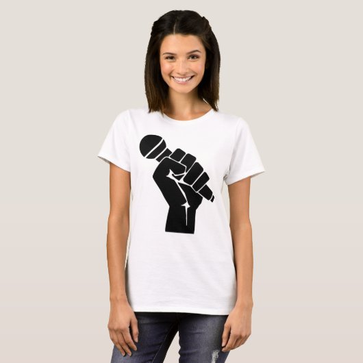 Microfoondraai T-shirt (Voorkant volledig)