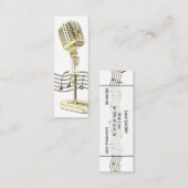  microfoonminikaart mini visitekaartje (Voorkant / Achterkant)