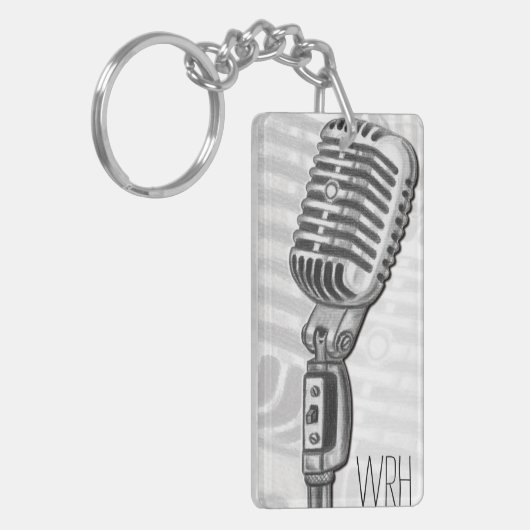  microfoonmonogram  Sleutelhanger (Voorkant Links)