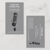 Microfoonmuziek Studio of entertainment Visitekaartje (Voorkant / Achterkant)