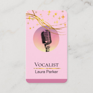 Microfoonmuziek Vocalist Voice Over Artist Visitekaartje