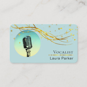 Microfoonmuziek Vocalist Voice Over Artist Visitekaartje