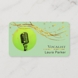 Microfoonmuziek Vocalist Voice Over Artist Visitekaartje