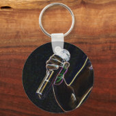microfoonmuziekzanger sleutelhanger (Voorkant)