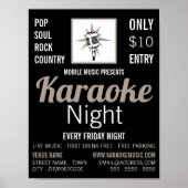 Microfoonontwerp, Karaoke Event Adverteren Poster (Voorkant)