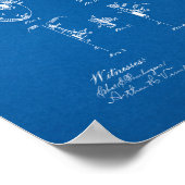 Microfoonpatroon - blauwdruk poster (Hoek)