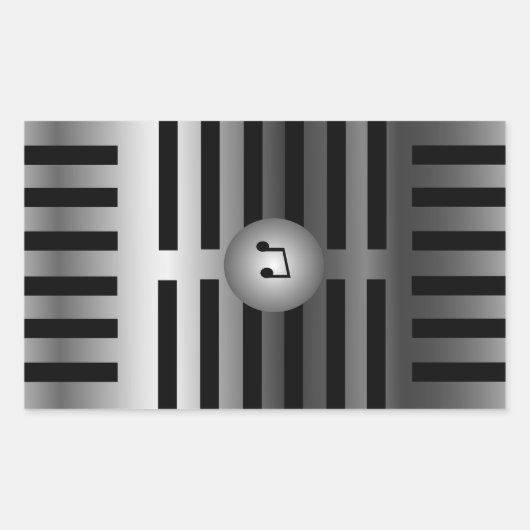 MicrofoonSticker Rechthoekige Sticker (Voorkant)