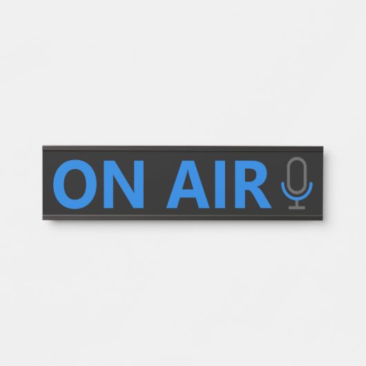 Microfoonsymbool, op het teken van de luchtdeur deurbordje (Voorkant)