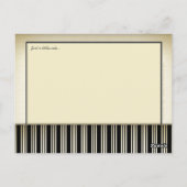 microfoonvinylplaat op maat briefkaart (Achterkant)