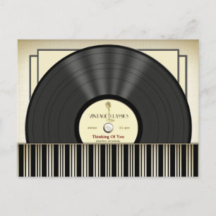 microfoonvinylplaat op maat briefkaart