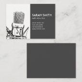 microfoonzanger visitekaartje (Voorkant / Achterkant)