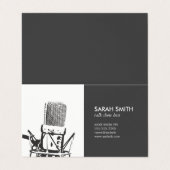 microfoonzanger visitekaartjes (Buitenkant ongevouwen)