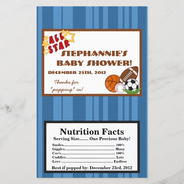 Microgolf Popcorn Wrapper All-Star Blue (Voorkant)