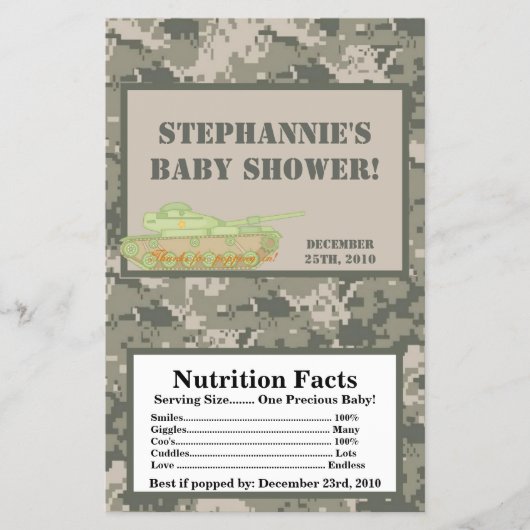 Microgolf Popcorn Wrapper ARMY ACU Camoflauge Camo Flyer (Voorkant)