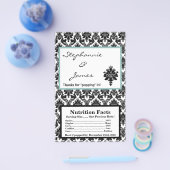 Microgolf Popcorn Wrapper Black Damask Flyer (Enkel)