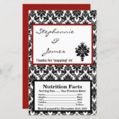 Microgolf Popcorn Wrapper Black Red Damask (Voorkant / Achterkant)