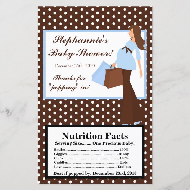 Microgolf Popcorn Wrapper Blue Mod Mam Polka Dots (Voorkant)