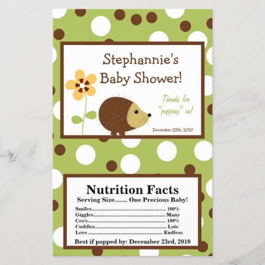 Microgolf Popcorn Wrapper Forest Friends Hedegel Flyer (Voorkant)