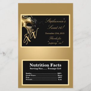 Microgolf Popcorn Wrapper Mis XV Gold